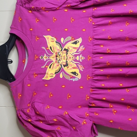 Disney Encanto Geometric Shapes Puff Sleeves  Layer Dress - Picture 3 of 7